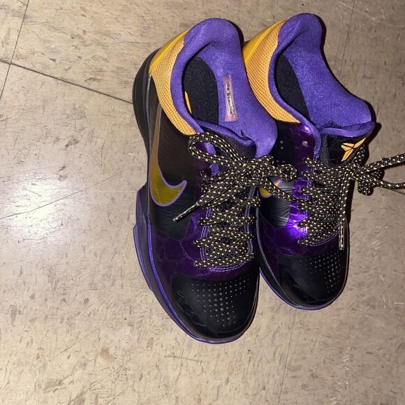 Nike Zoom Kobe 5 Protro Sneaker GS Size 5Y‎ Black LAKERS Basketball 386647-071 - Picture 3 of 12